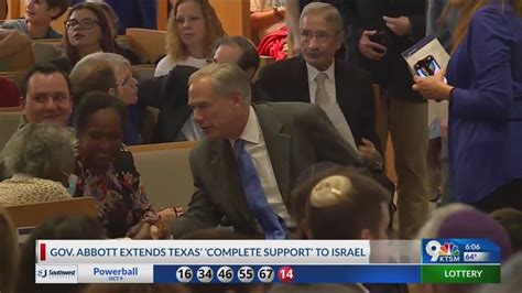 Gov. Greg Abbott extends Texas' 'complete support' to Israel amid Hamas attack